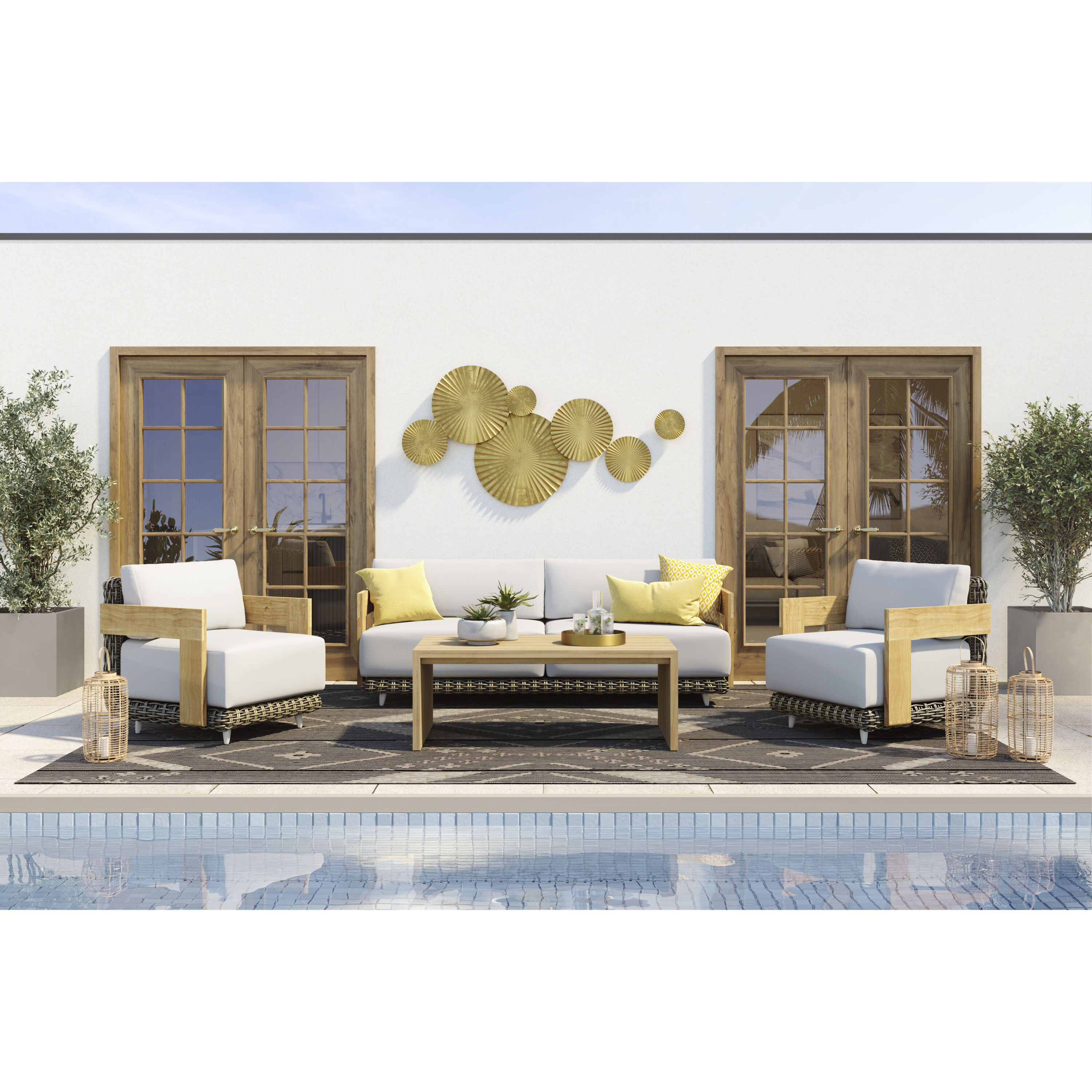 Potenza Palazzo Cream Outdoor Armchair